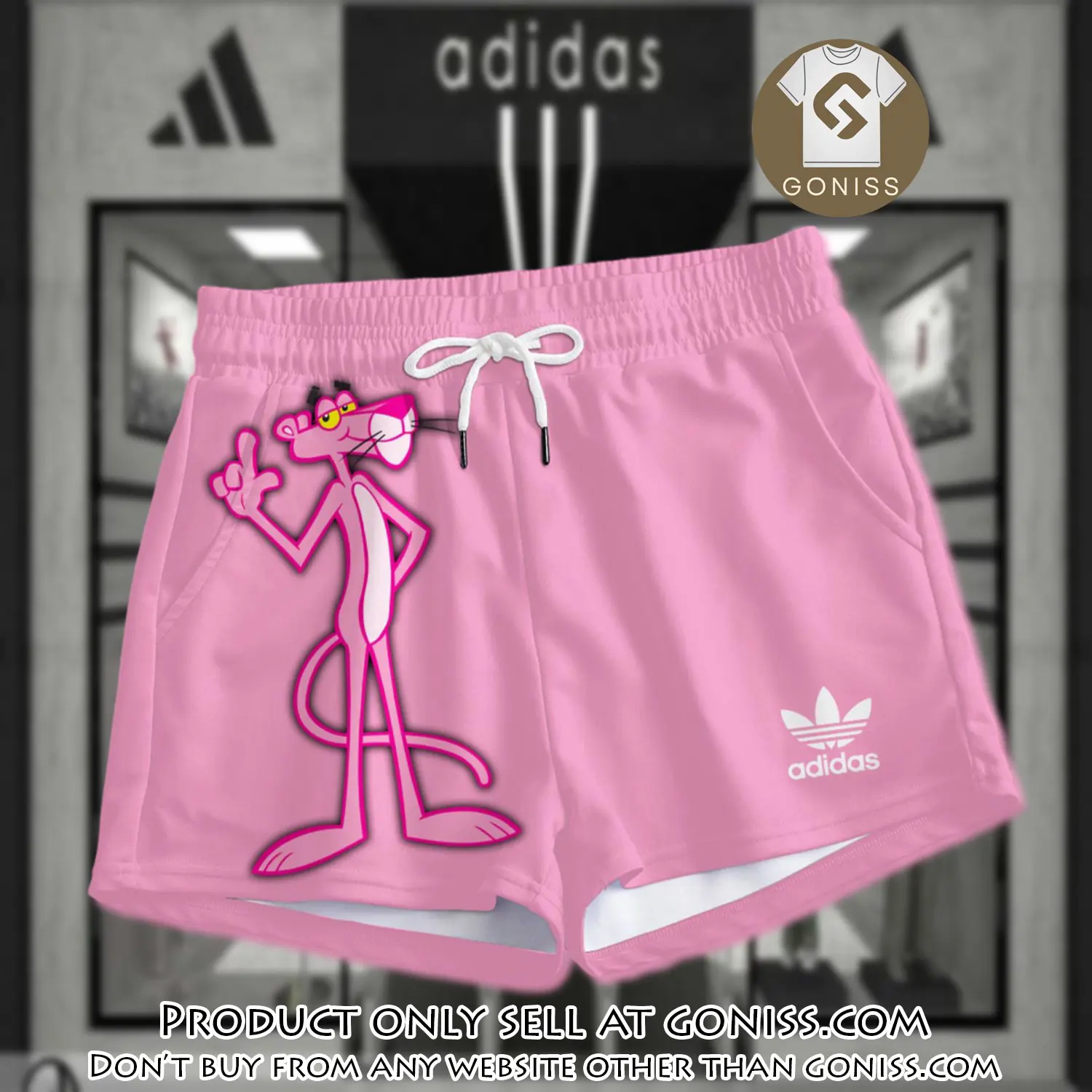 Premium pink panther in adidas women shorts lady beach shorts wms1070 gn1229311